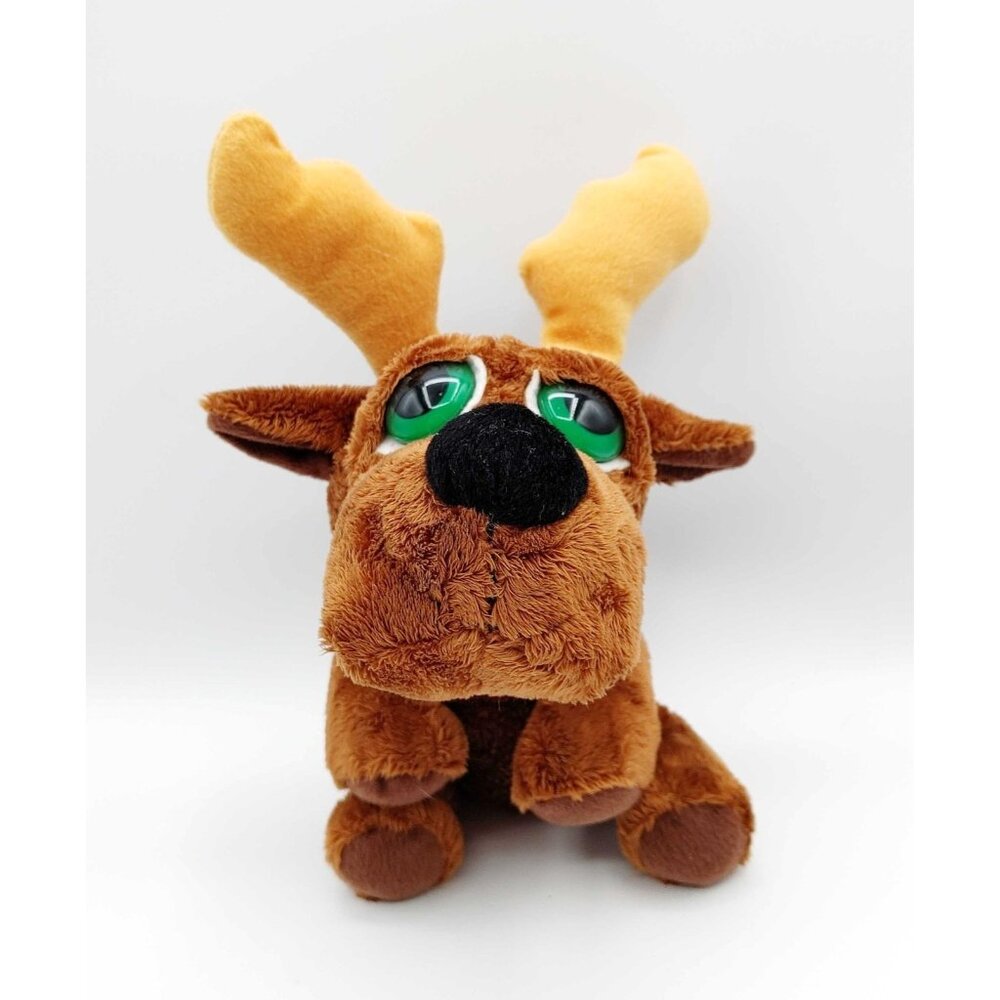 Russ Lil Peepers Max The Moose Plush Stuffed Animal Big Green Eyes 10"